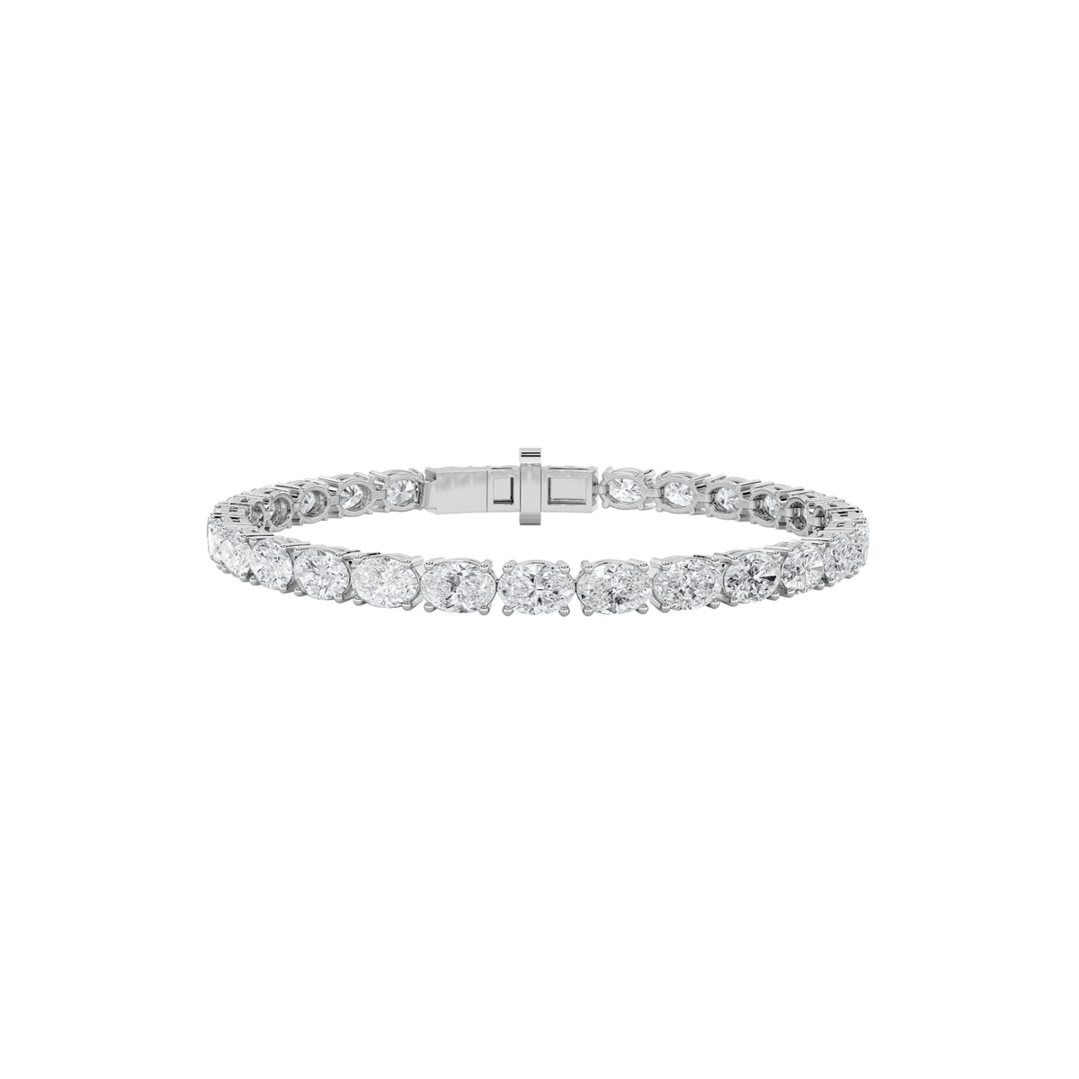 4.5CTW Oval Lab-Grown Diamond Prong East West Bracelet 45 Stones