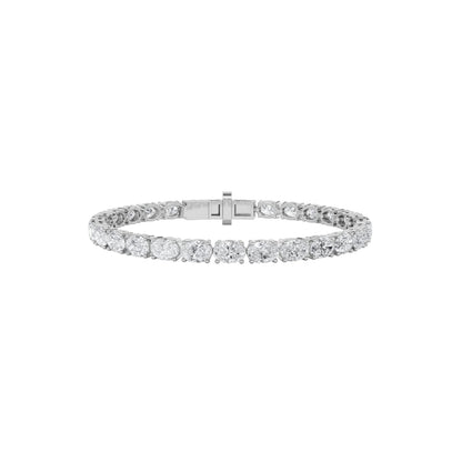 6CTW Oval Lab-Grown Diamond Prong East West Bracelet 40 Stones