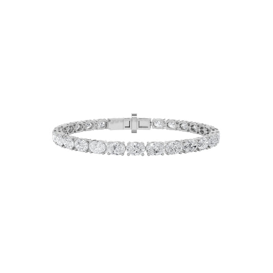 8.5CTW Oval Lab-Grown Diamond Prong East West Bracelet 34 Stones