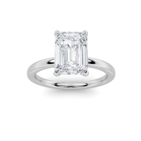 1.5CTW Emerald Lab-Grown Diamond Classic Solitaire Ring 1 Stone