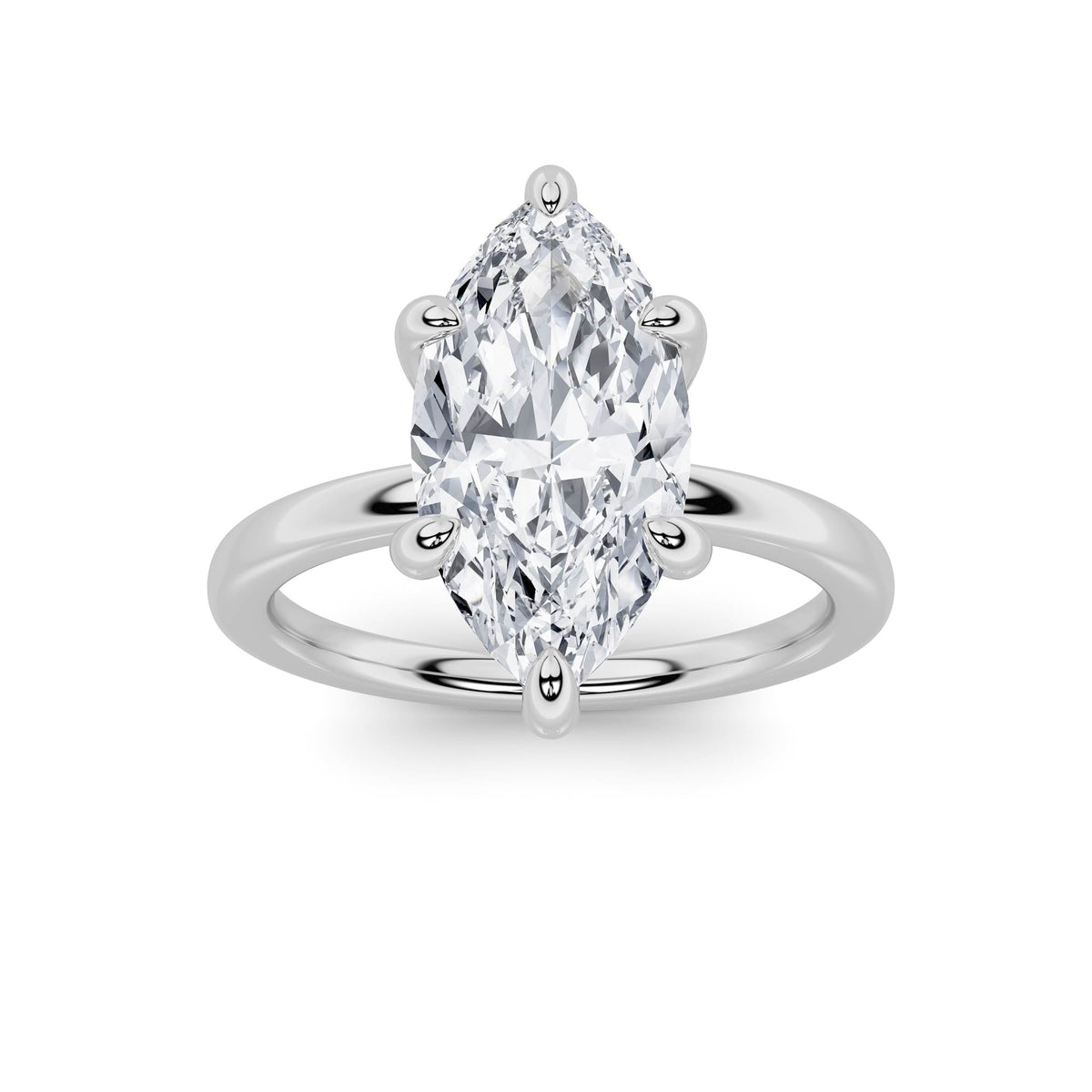 1CTW Marquise Lab-Grown Diamond Classic Solitaire Ring 1 Stone