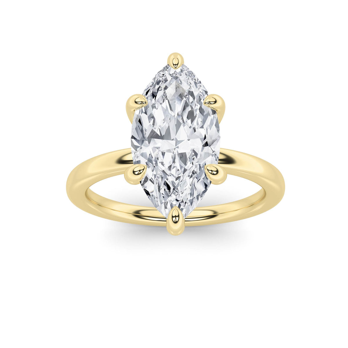 1.5CTW Marquise Lab-Grown Diamond Classic Solitaire Ring 1 Stone