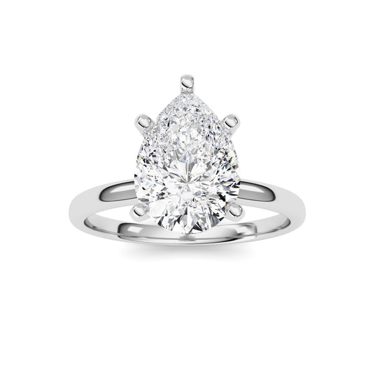 2CTW Pear Lab-Grown Diamond Classic Solitaire Ring 1 Stone