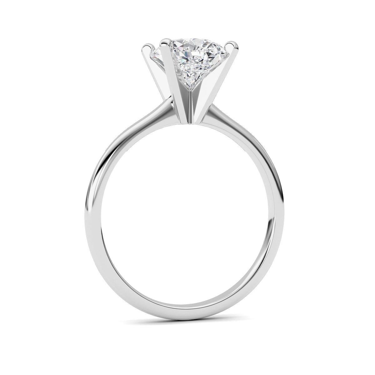 2CTW Pear Lab-Grown Diamond Classic Solitaire Ring 1 Stone
