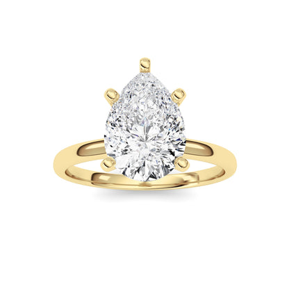 2CTW Pear Lab-Grown Diamond Classic Solitaire Ring 1 Stone