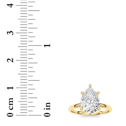 2CTW Pear Lab-Grown Diamond Classic Solitaire Ring 1 Stone