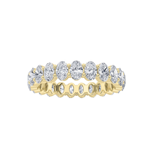 3CTW Oval Lab-Grown Diamond Split Prong Eternity Ring 20 Stones