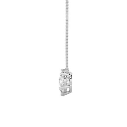 2CTW Round Lab-Grown Diamond Prong Three Stone Necklace 3 Stones
