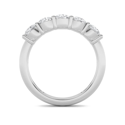 1CTW Round Lab-Grown Diamond Five Stone Band Ring 5 Stones