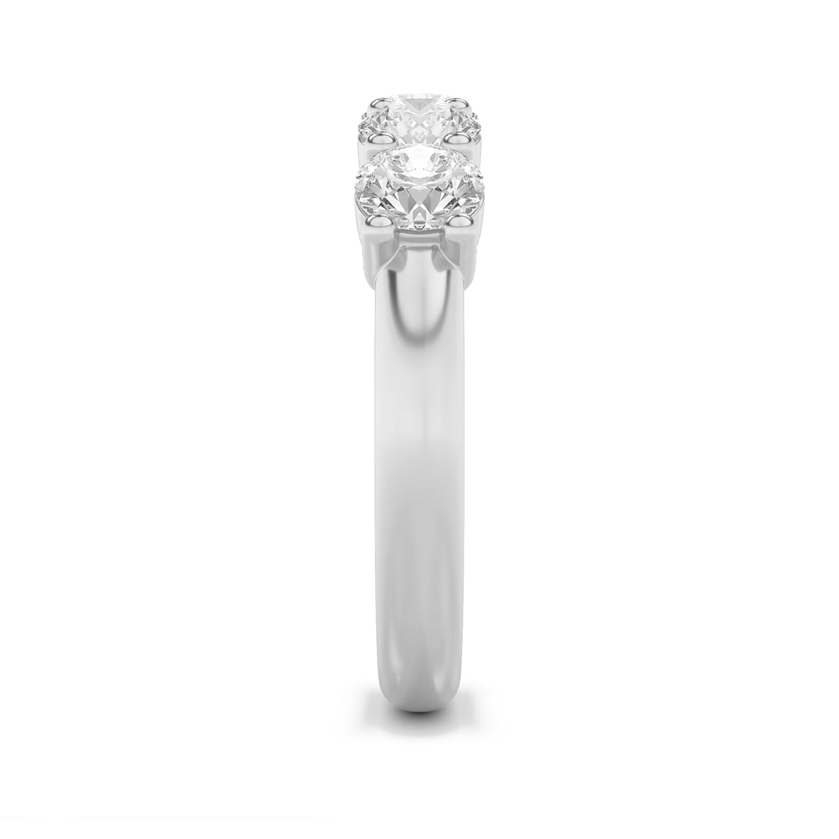 1CTW Round Lab-Grown Diamond Five Stone Band Ring 5 Stones