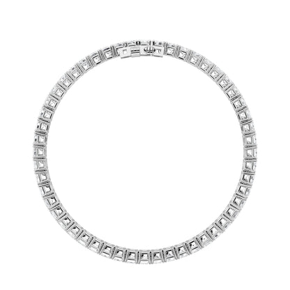 10CTW Emerald Lab-Grown Diamond Prong Bracelet 52 Stones