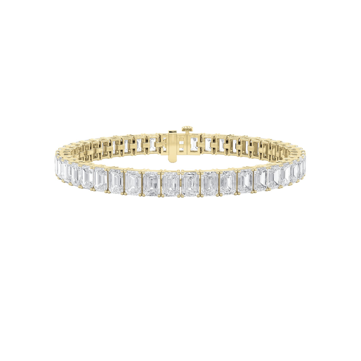 10CTW Emerald Lab-Grown Diamond Prong Bracelet 52 Stones