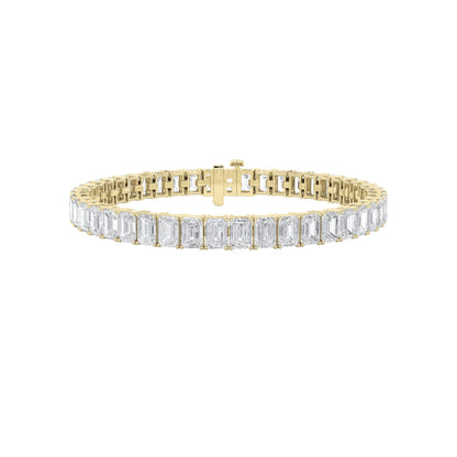 10CTW Emerald Lab-Grown Diamond Prong Bracelet 52 Stones