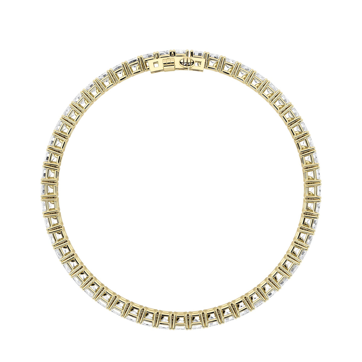 10CTW Emerald Lab-Grown Diamond Prong Bracelet 52 Stones