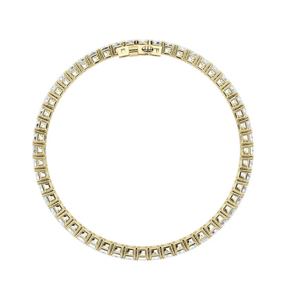 10CTW Emerald Lab-Grown Diamond Prong Bracelet 52 Stones