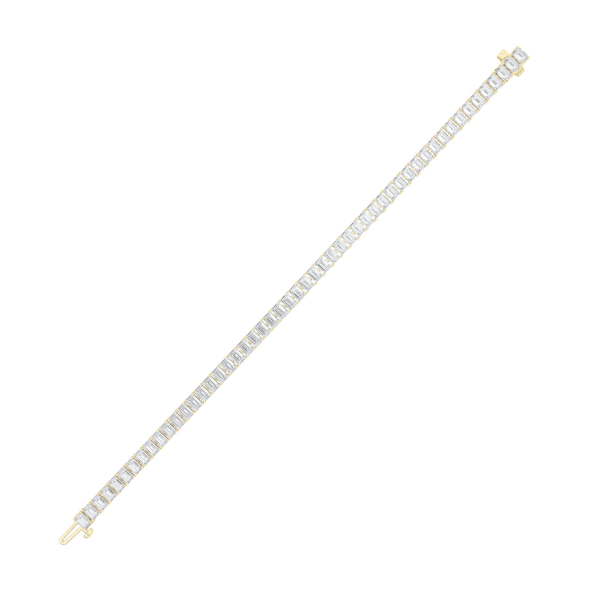 10CTW Emerald Lab-Grown Diamond Prong Bracelet 52 Stones