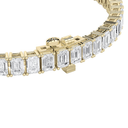 10CTW Emerald Lab-Grown Diamond Prong Bracelet 52 Stones