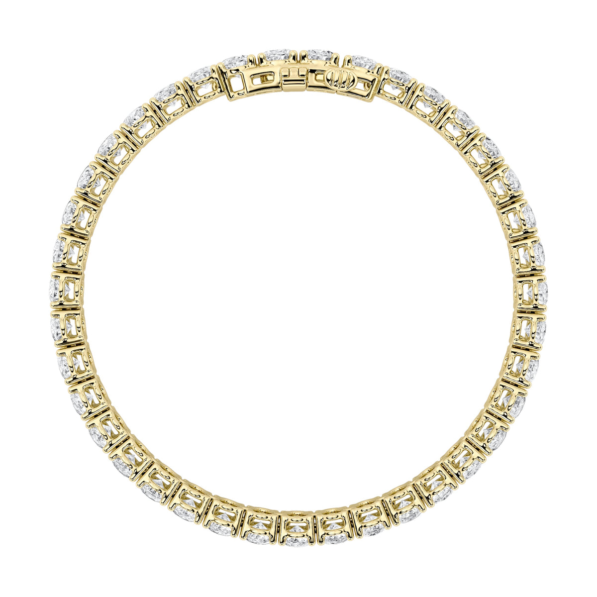 15CTW Oval Lab-Grown Diamond Prong North South Bracelet 43 Stones
