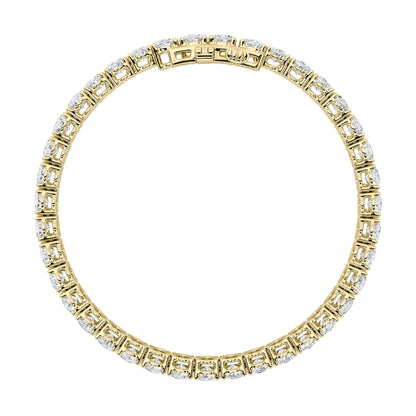 15CTW Oval Lab-Grown Diamond Prong North South Bracelet 43 Stones