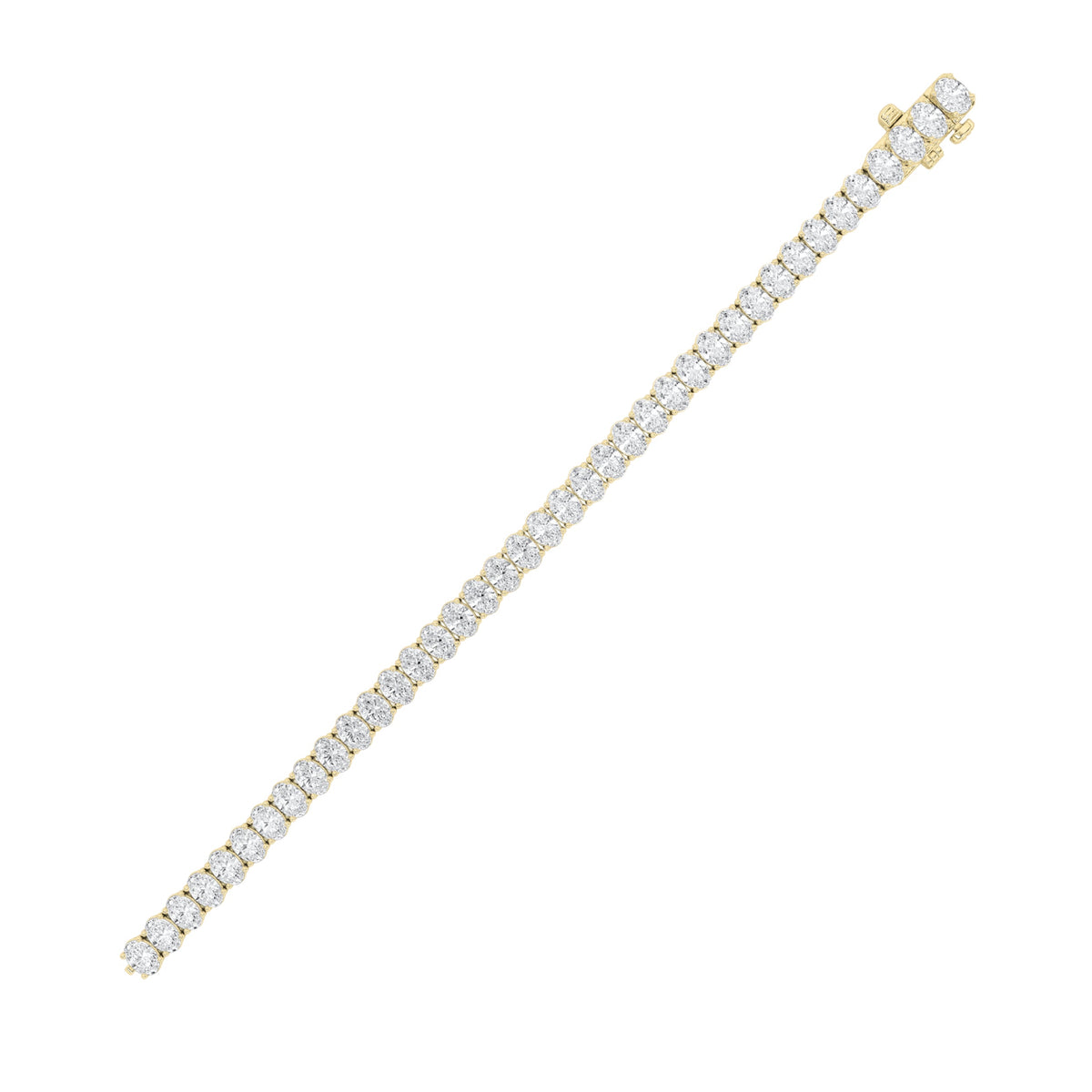 15CTW Oval Lab-Grown Diamond Prong North South Bracelet 43 Stones