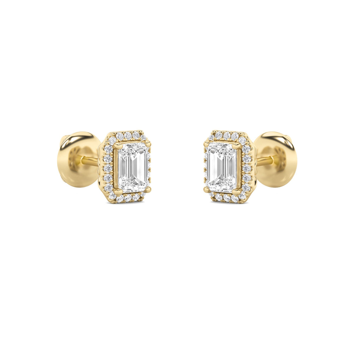 2CTW Radiant Lab-Grown Diamond Earrings 42 Stones