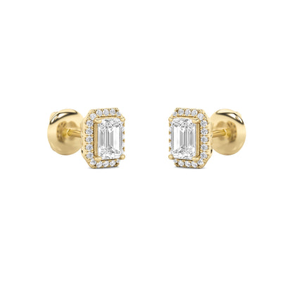 2CTW Radiant Lab-Grown Diamond Earrings 42 Stones