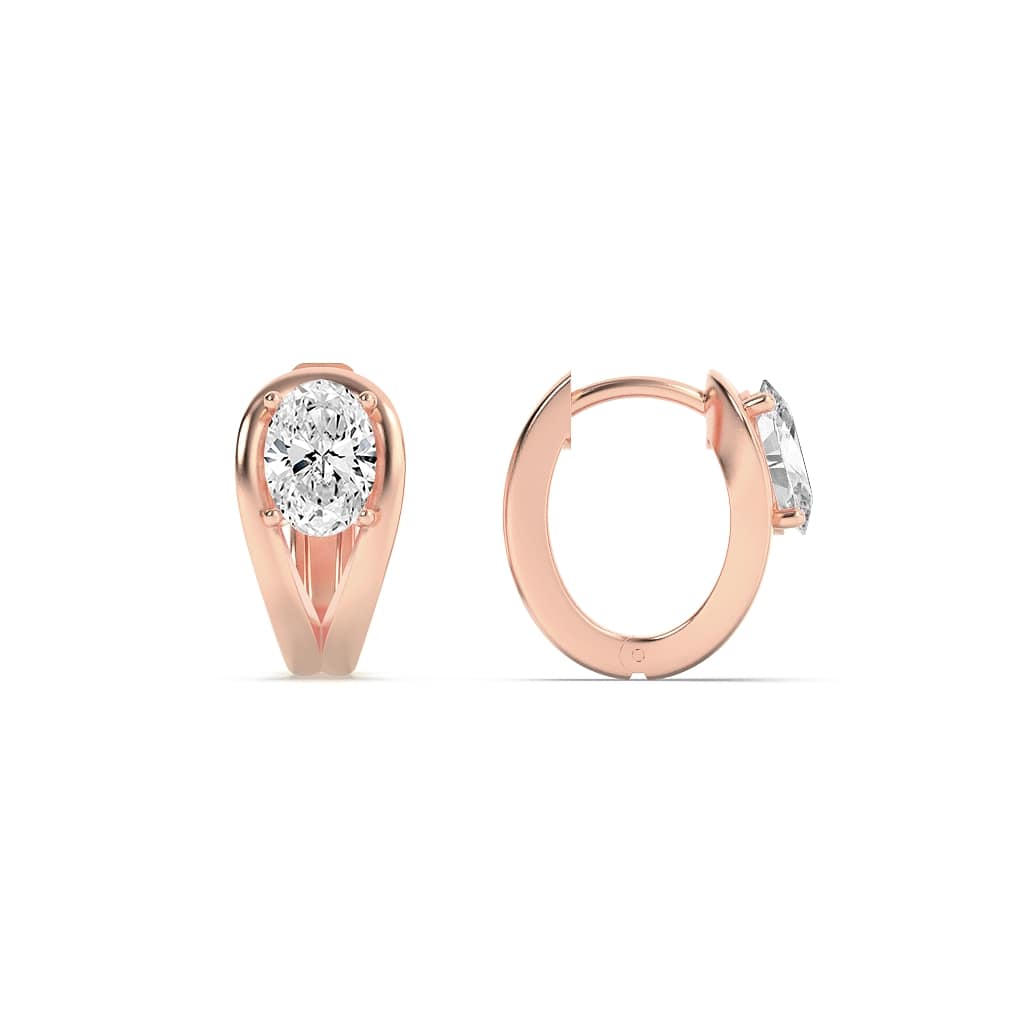 1.5CTW Oval Lab-Grown Diamond Fashion Earrings 2 Stones
