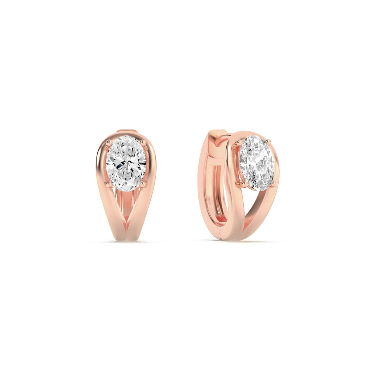 1.5CTW Oval Lab-Grown Diamond Fashion Earrings 2 Stones