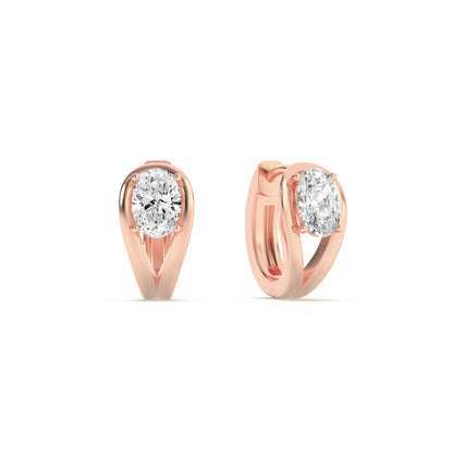1.5CTW Oval Lab-Grown Diamond Fashion Earrings 2 Stones