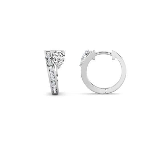 1.25CTW Pear Lab-Grown Diamond Prong Fashion Earrings 28 Stones