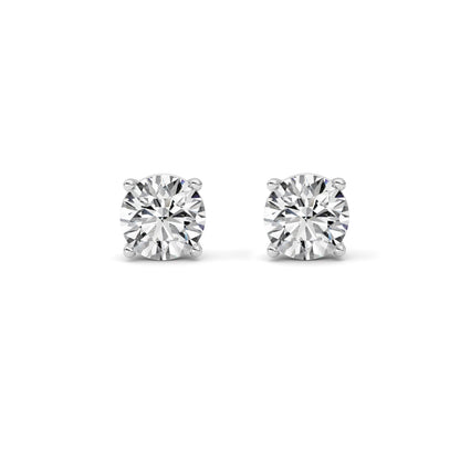 4CTW Round Lab-Grown Diamond Stud Earrings 2 Stones