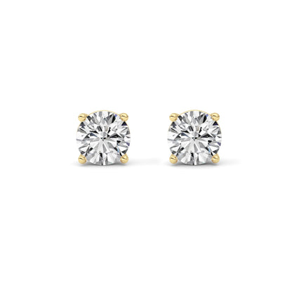 4CTW Round Lab-Grown Diamond Stud Earrings 2 Stones