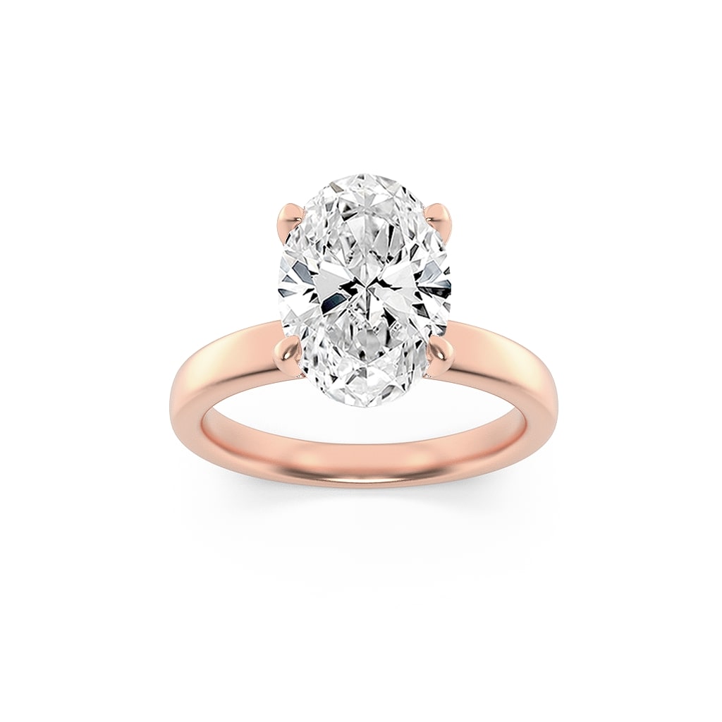 2CTW Oval Lab-Grown Diamond Prong Hidden Halo Petite Shank Ring 13 Stones 1.91ct Center