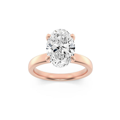 2CTW Oval Lab-Grown Diamond Prong Hidden Halo Petite Shank Ring 13 Stones 1.91ct Center