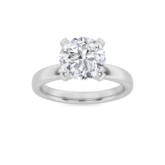 2CTW Round Lab-Grown Diamond Prong Hidden Halo Petite Shank Ring 13 Stones 1.91ct Center