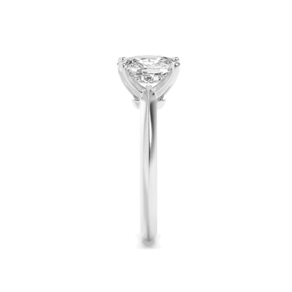 1CTW Elongated Cushion Lab-Grown Diamond Prong Knife Edge Shank Solitaire Engagement Ring 1 Stone
