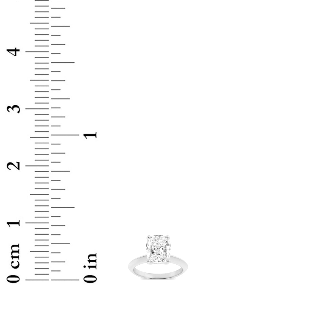 1.5CTW Elongated Cushion Lab-Grown Diamond Prong Knife Edge Shank Solitaire Engagement Ring 1 Stone