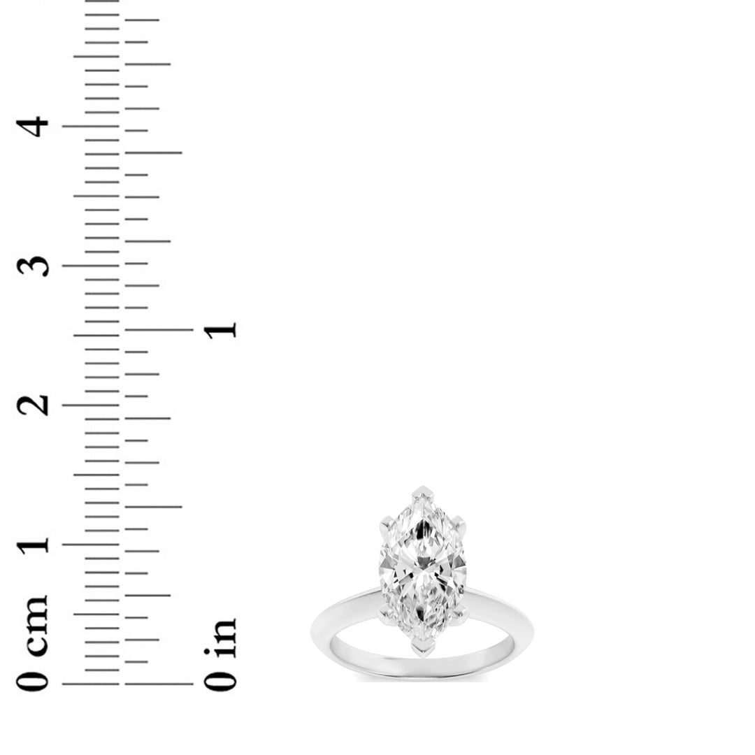 2CTW Marquise Lab-Grown Diamond Prong Knife Edge Shank Solitaire Engagement Ring 1 Stone