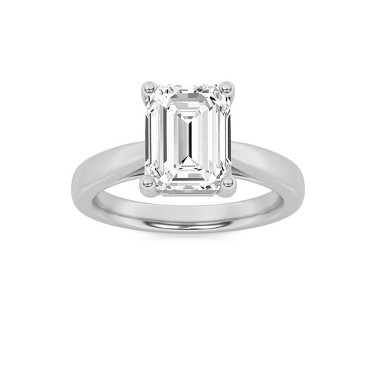 2CTW Emerald Lab-Grown Diamond Prong Classic Shank Solitaire Engagement Ring 1 Stone