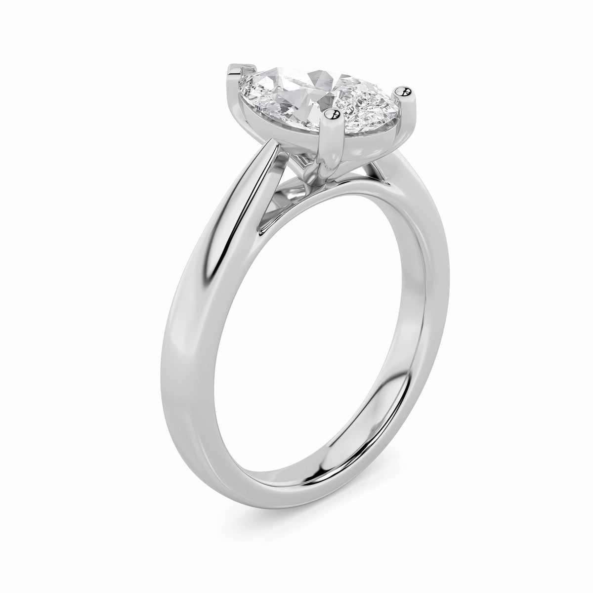2CTW Pear Lab-Grown Diamond Prong Classic Shank Solitaire Engagement Ring 1 Stone