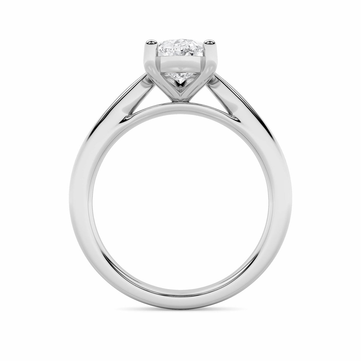2CTW Pear Lab-Grown Diamond Prong Classic Shank Solitaire Engagement Ring 1 Stone