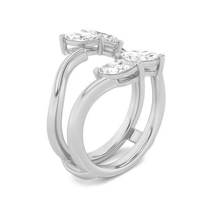 1CTW Marquise Lab-Grown Diamond Insert Jacket Ring 4 Stones