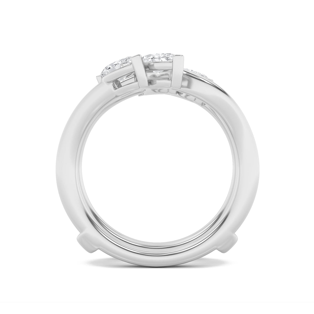 1CTW Marquise Lab-Grown Diamond Insert Jacket Ring 4 Stones