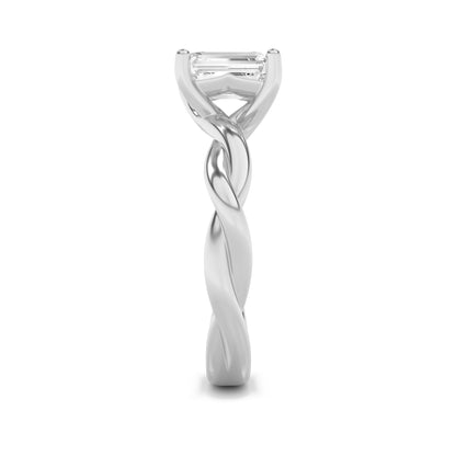 2CTW Radiant Lab-Grown Diamond Prong Twisted Shank Solitaire Engagement Ring 1 Stone