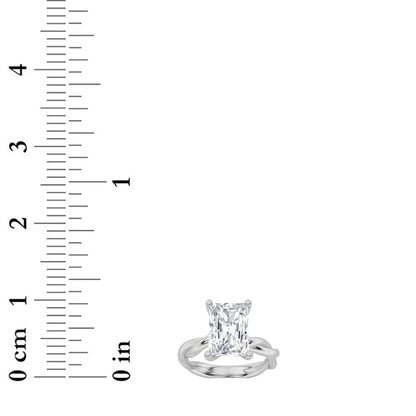 2CTW Radiant Lab-Grown Diamond Prong Twisted Shank Solitaire Engagement Ring 1 Stone
