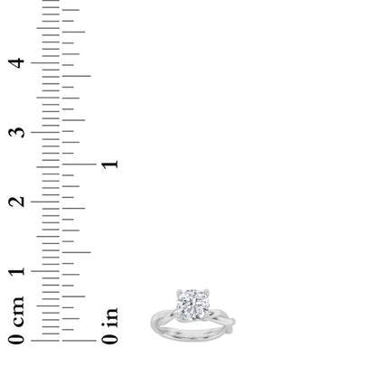 1.5CTW Round Lab-Grown Diamond Prong Twisted Shank Solitaire Engagement Ring 1 Stone