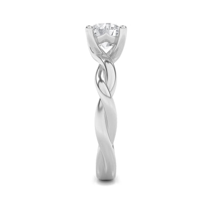 2CTW Round Lab-Grown Diamond Prong Twisted Shank Solitaire Engagement Ring 1 Stone