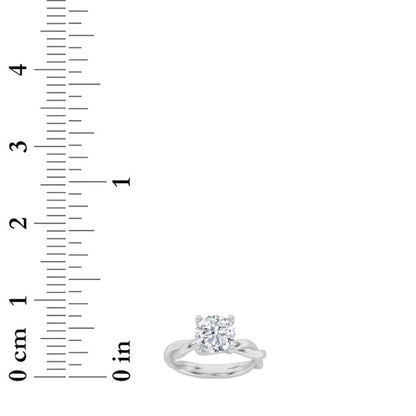 2CTW Round Lab-Grown Diamond Prong Twisted Shank Solitaire Engagement Ring 1 Stone