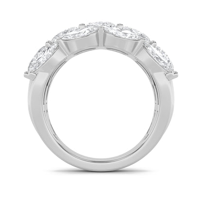 3CTW Oval Lab-Grown Diamond Prong Multi Stone Band Ring 13 Stones