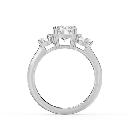 3CTW Elongated Cushion Lab-Grown Diamond Bold Three Stone Ring 3 Stones